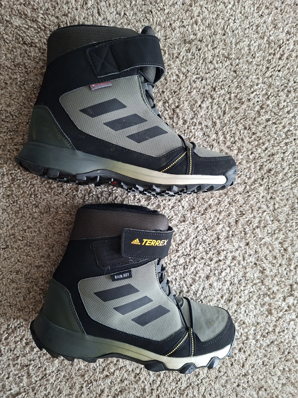 Adidas Terrex RAIN.RDY Winter Hiking Boots Gray/Black Men's Size 6.5 Waterproof